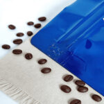 Food Grade Blue Flat Bottom Coffee Bag With Zipper