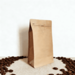 Reusable Kraft Paper Coffee Bags with Valve and Zipper