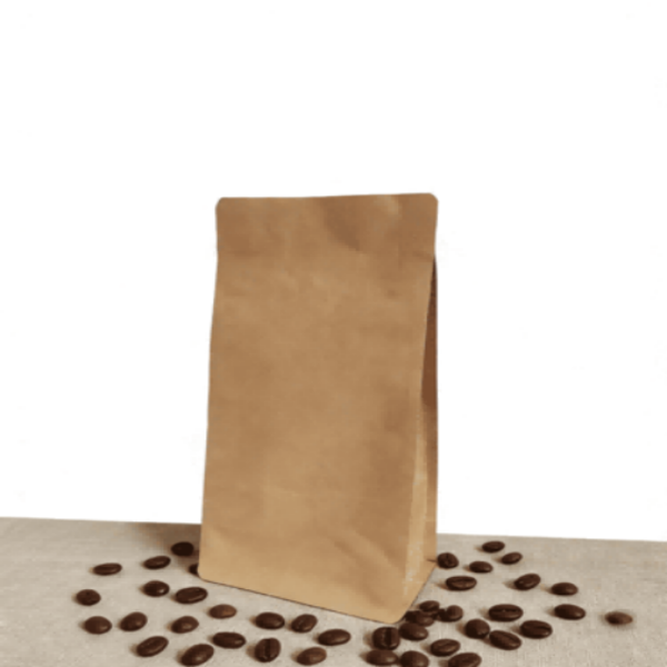 Reusable Kraft Paper Coffee Bags with Valve and Zipper